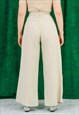 VINTAGE SUPER HIGH WAIST PANTS IN BEIGE BELTED TROUSERS