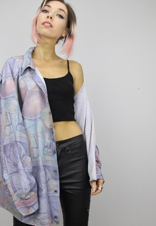VINTAGE 80S/90S OVERSIZED PATTERNED SHIRT