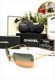 Chanel Rimless Vintage 4017 62-17 Gradient Sunglasses.