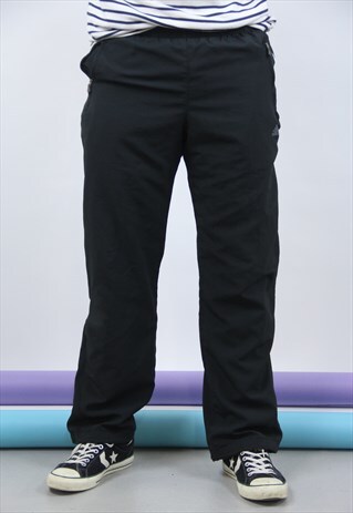 VINTAGE ADIDAS 90'S BLACK TRACKSUIT BOTTOMS