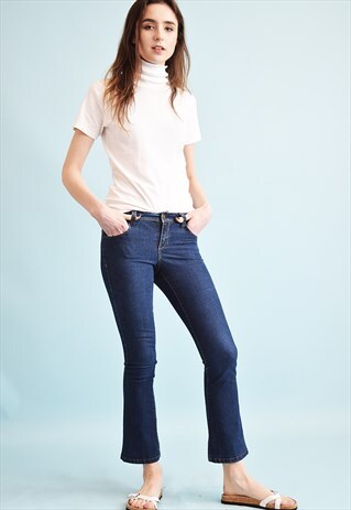 Y2K RETRO STONEWASH LOW WAIST FLARE DENIM JEANS