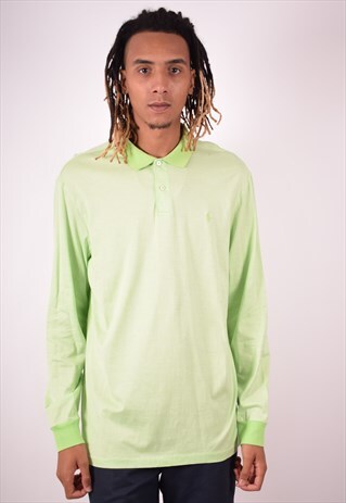 POLO RALPH LAUREN MENS VINTAGE POLO SHIRT XL GREEN 90S