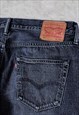 VINTAGE LEVI'S 501 JEANS WASHED BLACK STRAIGHT LEG W36 L30