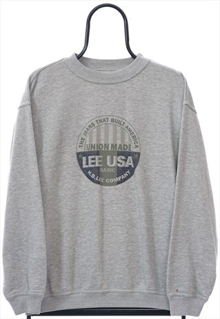 VINTAGE LEE GREY LOGO SWEATSHIRT WOMENS