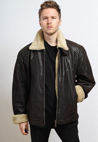 VINTAGE LEATHER AVIATOR JACKET
