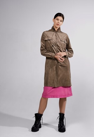LONG SLEEVE SHIRT IN BROWN