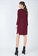 LONG SLEEVE SACK DRESS IN PUNTO DI ROMA FABRIC