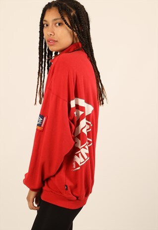 VINTAGE UMBRO EMBROIDERED LOGO 1/4 ZIP SWEATSHIRT