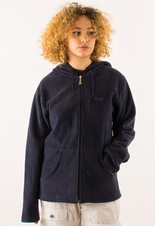 VINTAGE 90S NAVY FILA FULL ZIP FLEECE