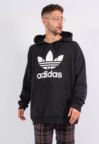 ADIDAS BLACK HOODIE HOODED SWEATSHIRT