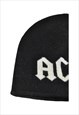 VINTAGE ACDC BEANIE HAT BLACK