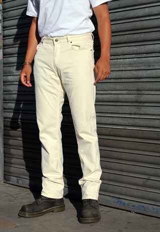 VINTAGE RALPH LAUREN SLIM CREAM TROUSERS