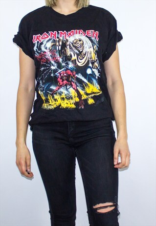 VINTAGE IRON MAIDEN BAND LOGO T-SHIRT