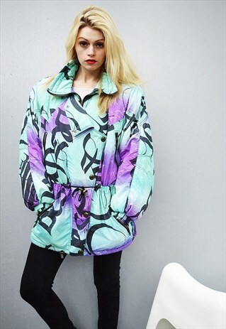 VINTAGE 80'S RETRO OVERSIZED ATHLEISURE JACKET PARKA COAT