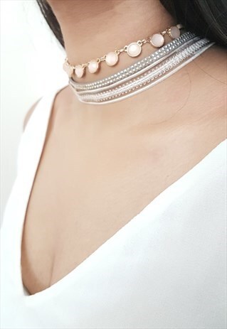 PASTEL 3 IN 1 CHOKER SET