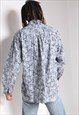 VINTAGE ABSTRACT CRAZY JAZZY PRINT SHIRT MULTI