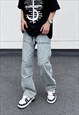 BLUE WASHED DENIM JEANS PANTS TROUSERS