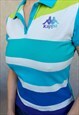 VINTAGE STRIPED KAPPA POLO T-SHIRT, MEDIUM SIZE, Y2K TOP