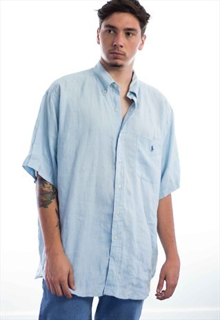 VINTAGE POLO RALPH LAUREN LOGO SHIRT 90S XL 8.5