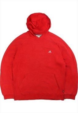 Vintage  Adidas Hoodie Heavyweight Pullover Red XLarge