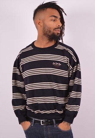 VINTAGE PAUL & SHARK SWEATSHIRT JUMPER NAVY BLUE