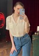SHORT SLEEVE COTTAGECORE SEMI-SHEER ROMANTIC BLOUSE