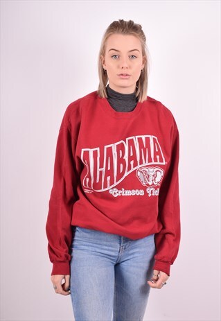 WOMENS VINTAGE SWEATSHIRT JUMPER LARGE RED 90S
