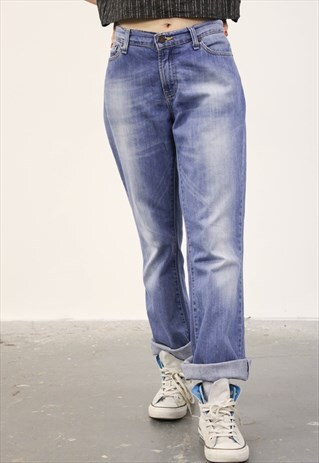 VINTAGE LEVI'S BLUE PAINT MOM JEANS