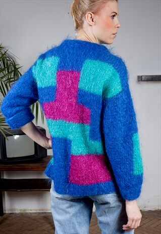VINTAGE HAIRY CARDIGAN FROM THE 80S