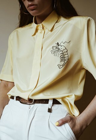 HAND EMBROIDERED BEIGE SHIRT