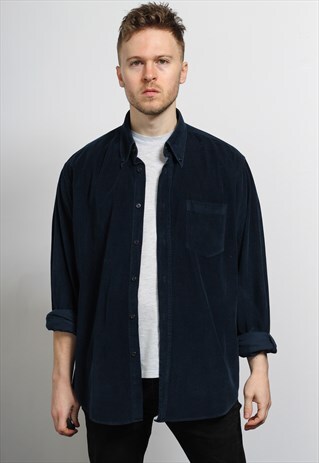 VINTAGE CORDUROY SHIRT BLUE