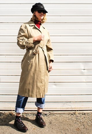 VINTAGE AQUASCUTUM CAMEL TRENCH COAT