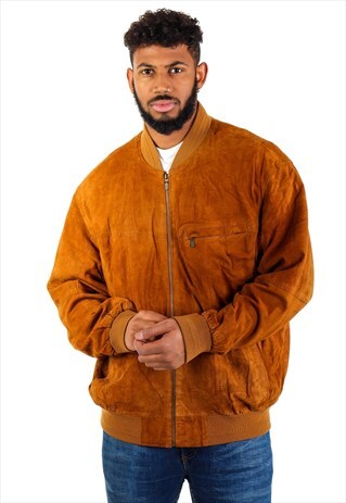 VINTAGE SUEDE BOMBER JACKET J2789B