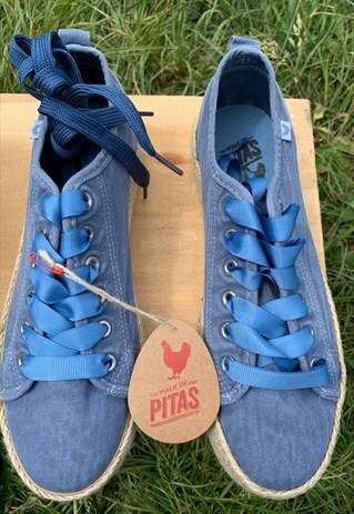 DUSTY BLUE CANVAS ESPADRILLES