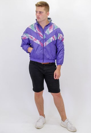 VINTAGE FESTIVAL PATTERN SHELL JACKET