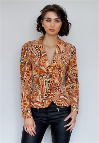 VINTAGE 70'S PRINT BLAZER