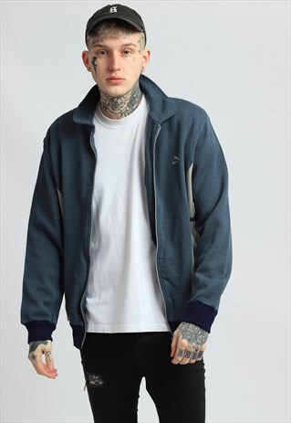 VINTAGE PUMA ZIP- UP SWEATSHIRT