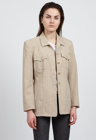VINTAGE BEIGE VOGLIA STRIPED JACKET