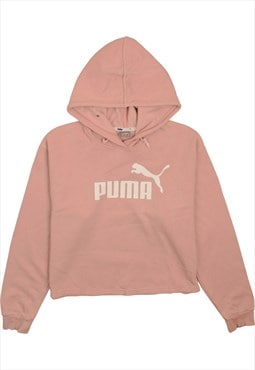 Vintage 90's Puma Hoodie Spellout Pullover Pink Medium