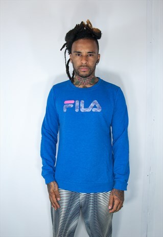 FILA BLUE EMBROIDED SWEATSHIRT