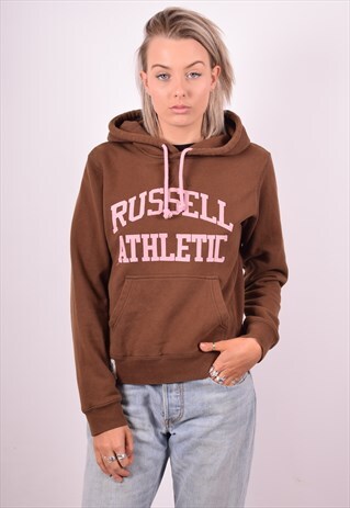 RUSSELL ATHLETIC WOMENS VINTAGE HOODIE JUMPER SMALL 90'S