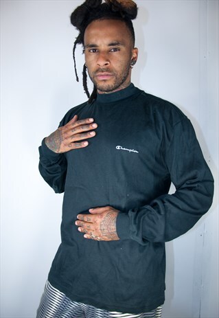 CHAMPION BLACK POLONECK SWEATER