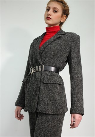 RARE VINTAGE 90'S MAX MARA BLACK SUIT SET