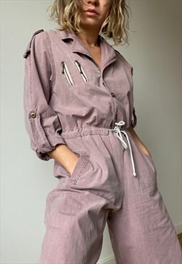 Vintage Amsterdam Dusty Pink Cotton Jumpsuit