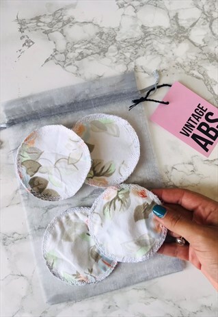 ECO-FRIENDLY PURE COTTON PACK OF 4 MAKE UP REMOVER PADS