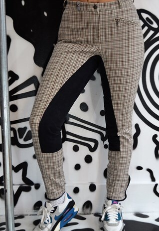 CHECKERED TWO TONE TROUSERS