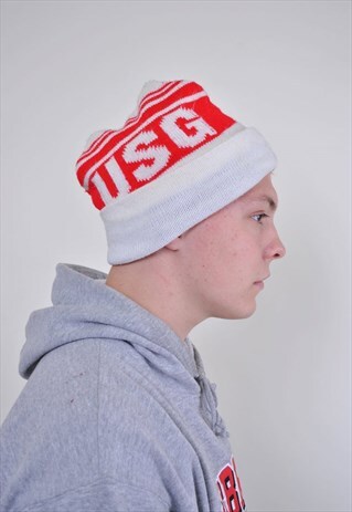 USG VINTAGE BEANIE HAT, WINTER SKULL HAT, MULTICOLOR ACCESSO