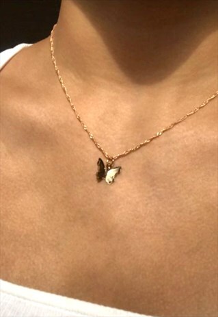 y2k butterfly necklace asos marketplace 90s chain accessories