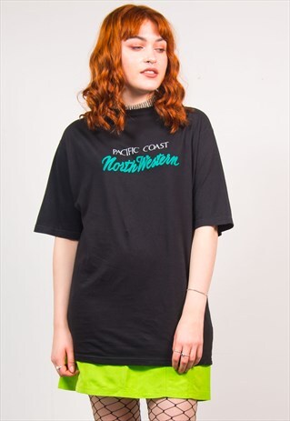 VINTAGE 80'S BLACK PACIFIC COAST SHORT SLEEVE T-SHIRT