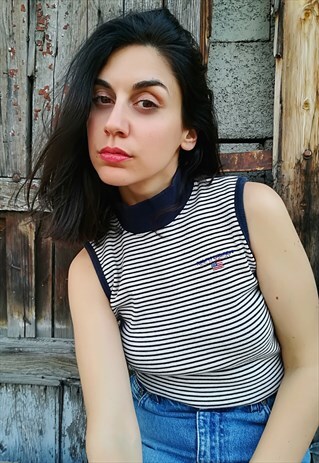 POLO RALPH LAUREN TURTLENECK STRIPED TOP